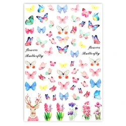 Naklejki do zdobienia paznokci Butterflies Nail Art Stickers